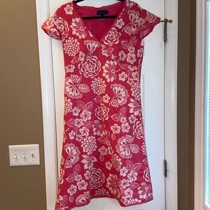 Boden pink & white floral dress size 10